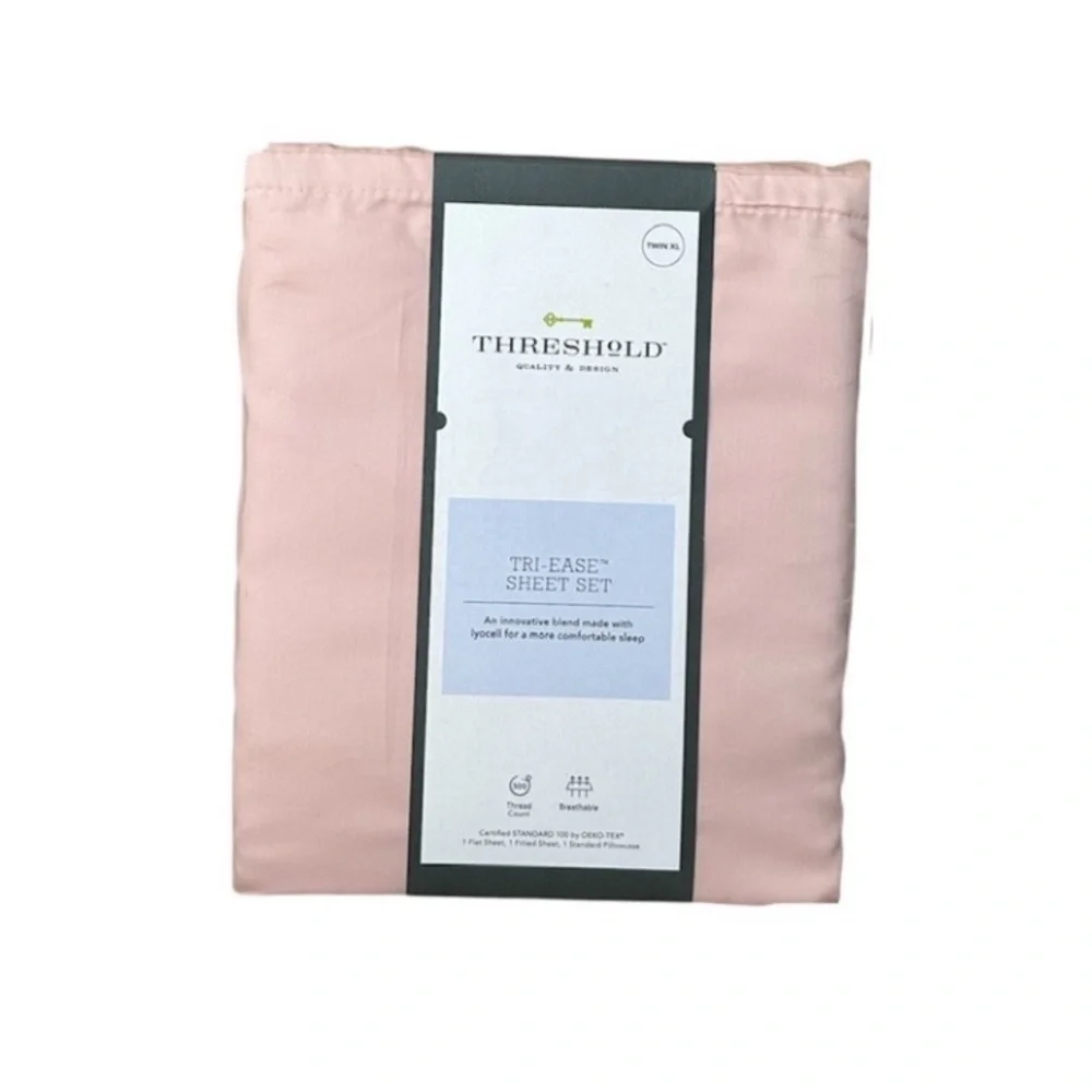 Threshold 500TC Blush Pink 3pc Twin/Twin XL Sheet Set NWT – Luxury Sateen